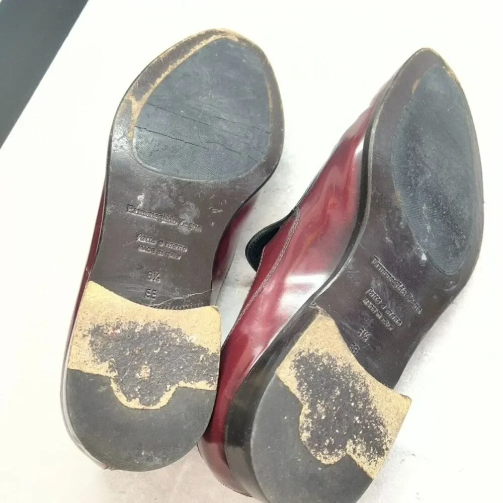 Ermenegildo Zegna Burgundy Leather Tassel Slip-On Loafer Shoes Mens Size 8.5 EE